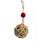 Parrot-Supplies Woven Vine Ball Filled With Loofah Foraging Parrot Toy